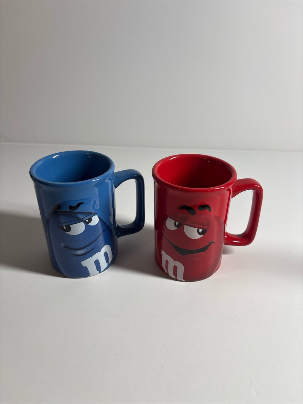 M&M'S Blue and Red Character Ceramic Coffee Mugs